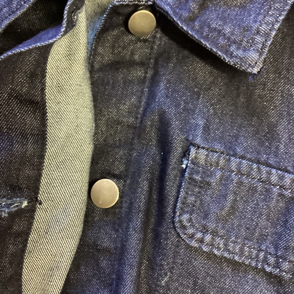 Fashion Nova Jean Jacket High Road blue, mainly cotton, Size Small - Picture 8 of 15